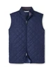 Peter Millar Essential Essex Vest in navy blue, lightweight and water resistant design with full zipper.