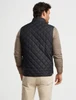 Peter Millar Essential Essex Vest, black, lightweight, windproof, water resistant, full zipper, recycled polyester.