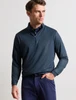 Perth Herringbone Performance Quarter Zip by Peter Millar, blue, quarter zip, herringbone pattern, performance fabric.