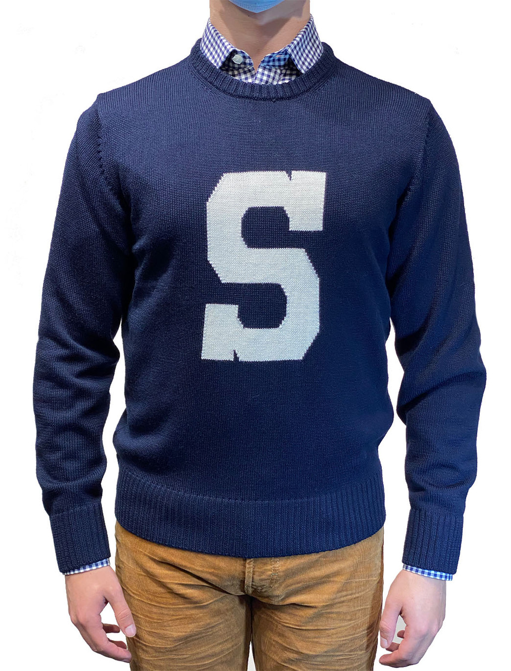 Alan Paine Penn State Varsity S Sweater Navy