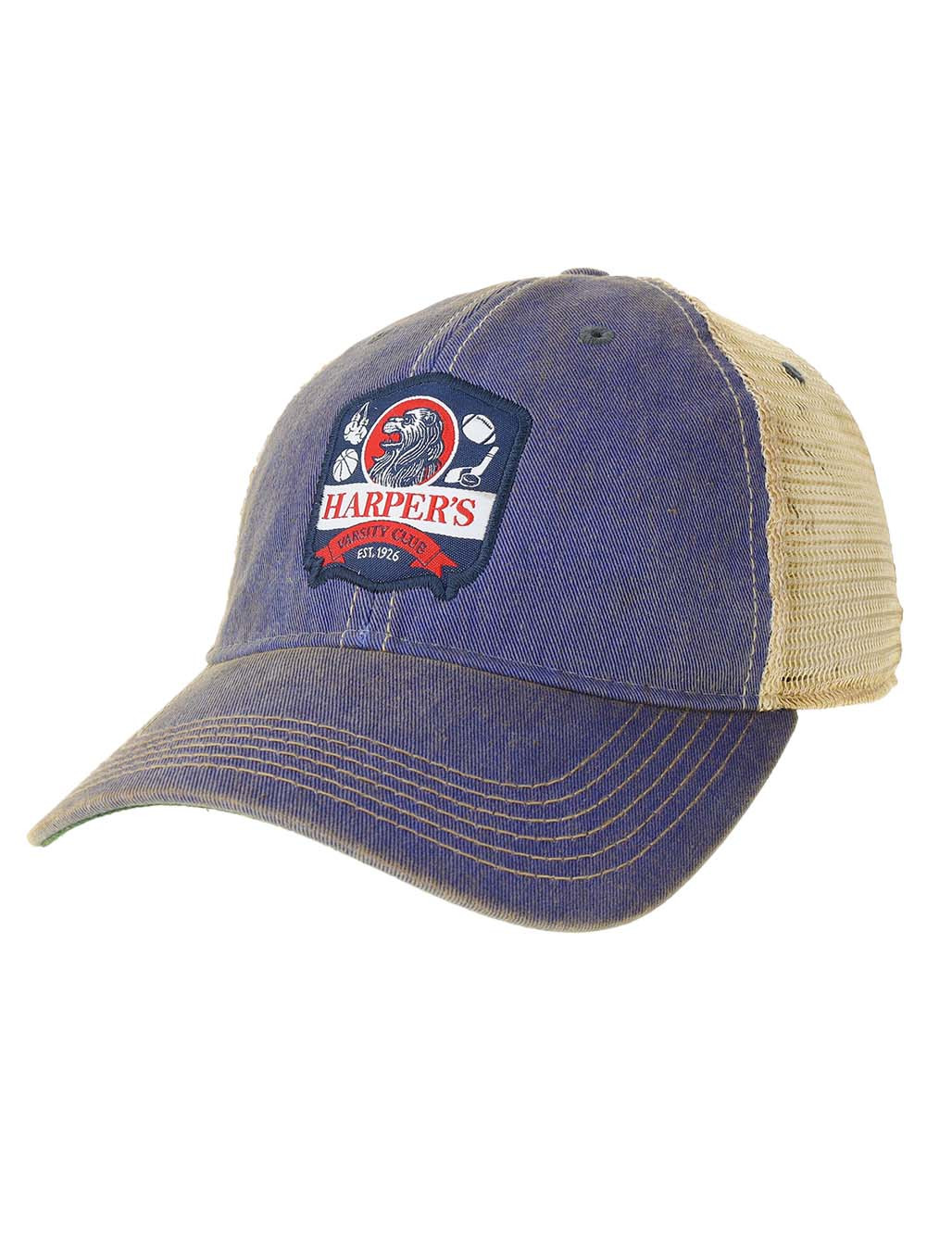 Harper's Varsity Club Trucker Hat | Old Favorite Blue