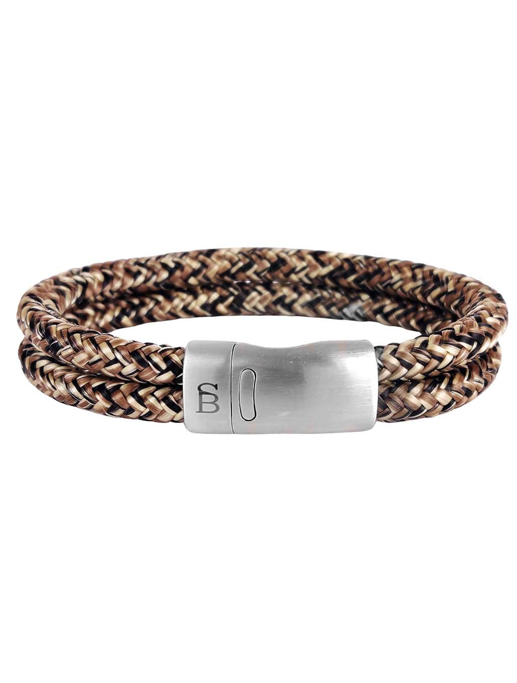 Mens Rope Bracelet Steel & Barnett Rusty