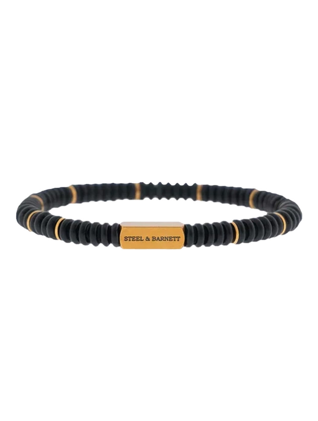 Two Tone Stone Bracelet for Men Black