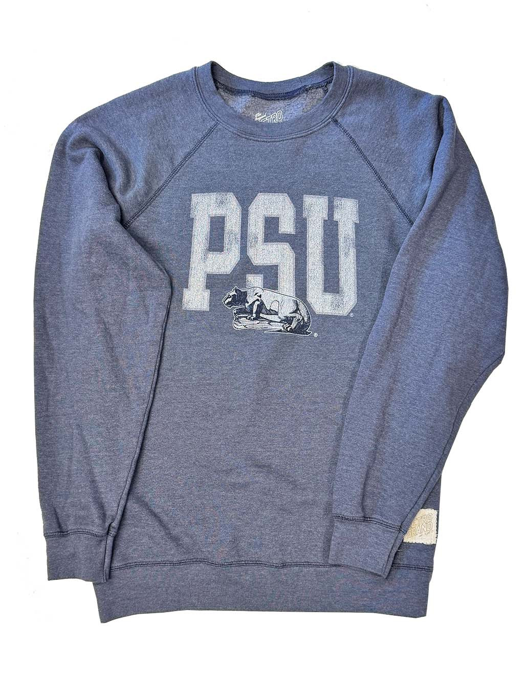 Penn State Lion Shrine Crew Neck Blue Retro Brand