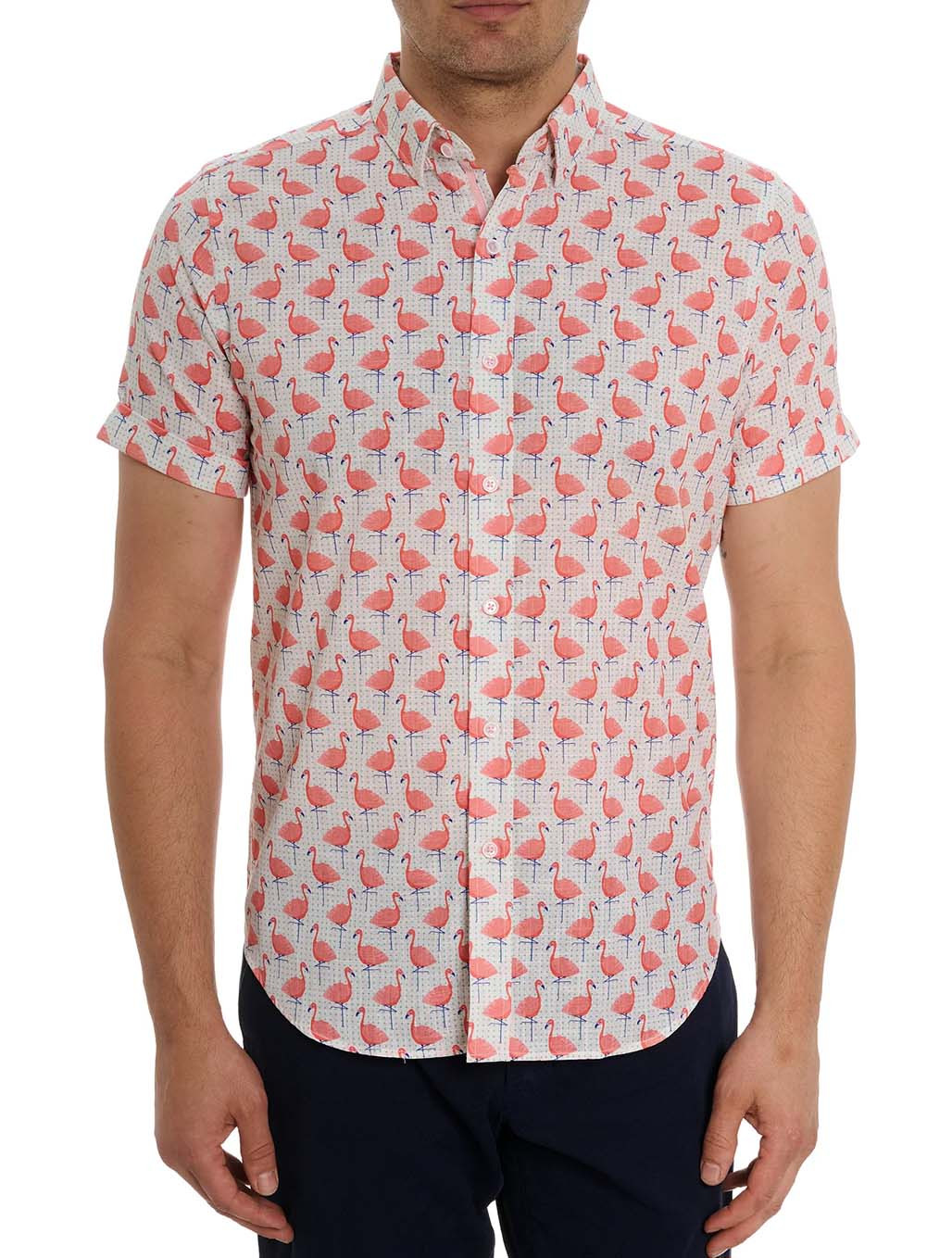 Robert Graham Flamingo Print Shirt MS242003TF