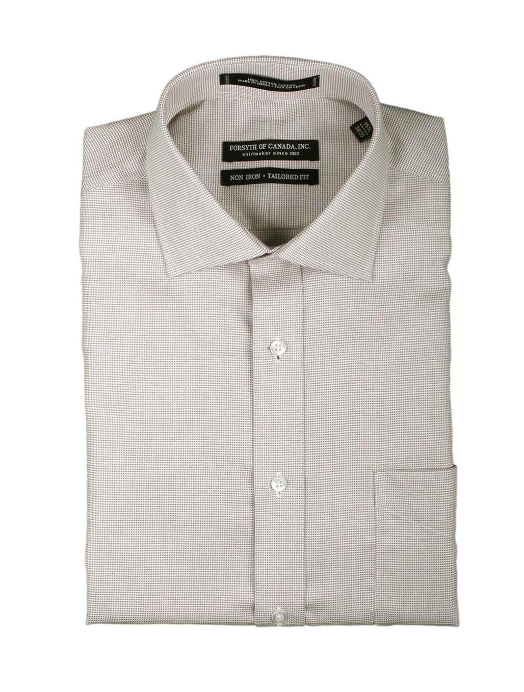 Kensington Almond Faux Solid Shirt | Forsyth of Canada