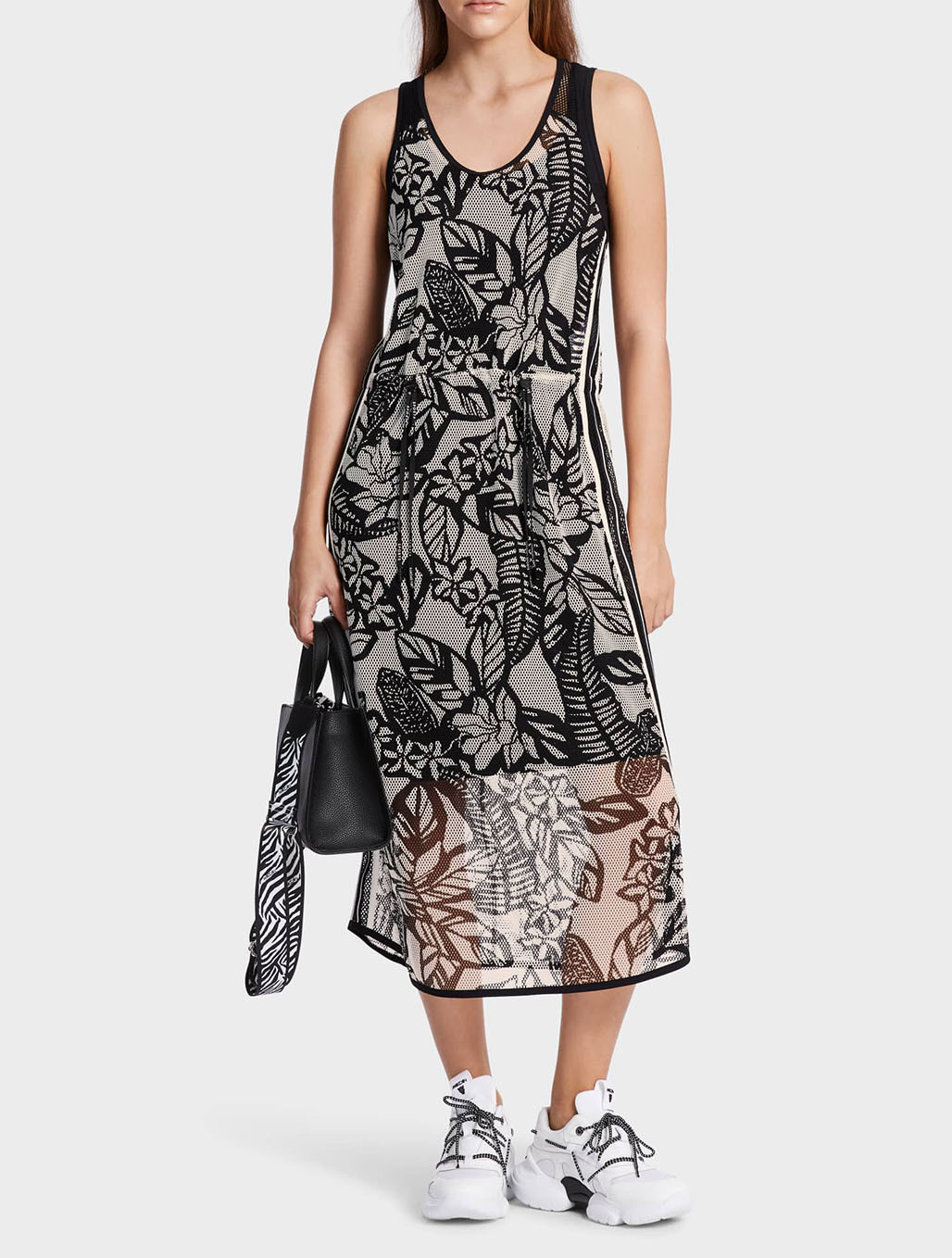 Palm Print Mesh Dress Marc Cain