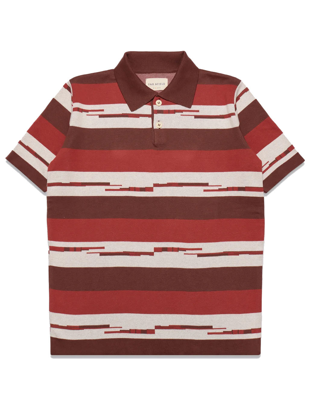 Far Afield Mens Stripe Polo Shirt AFKN557