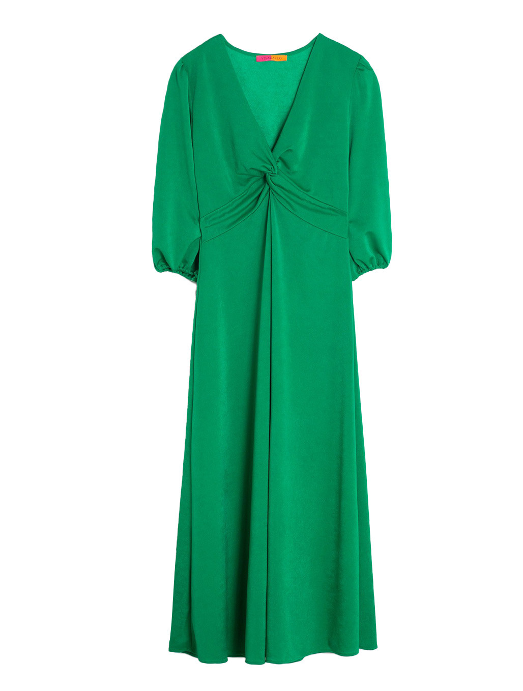 Long Knit Green Dress | Vilagallo