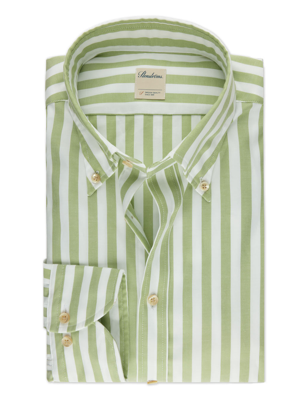 Stenstroms Striped Shirt Green