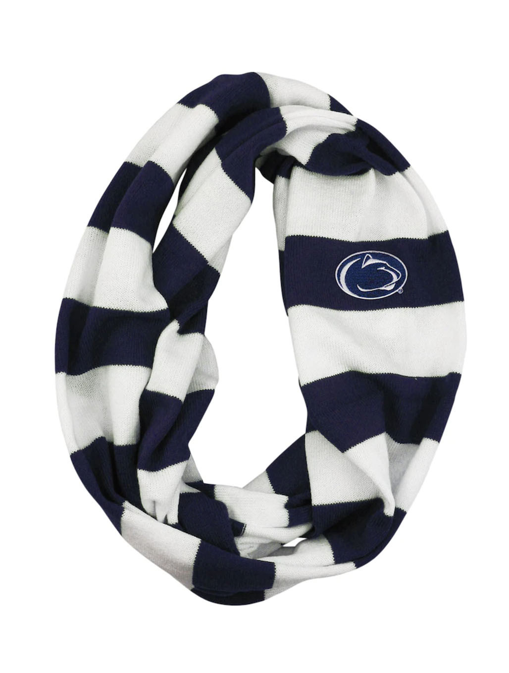 Penn State Blue White Striped Infinity Scarf Logofit