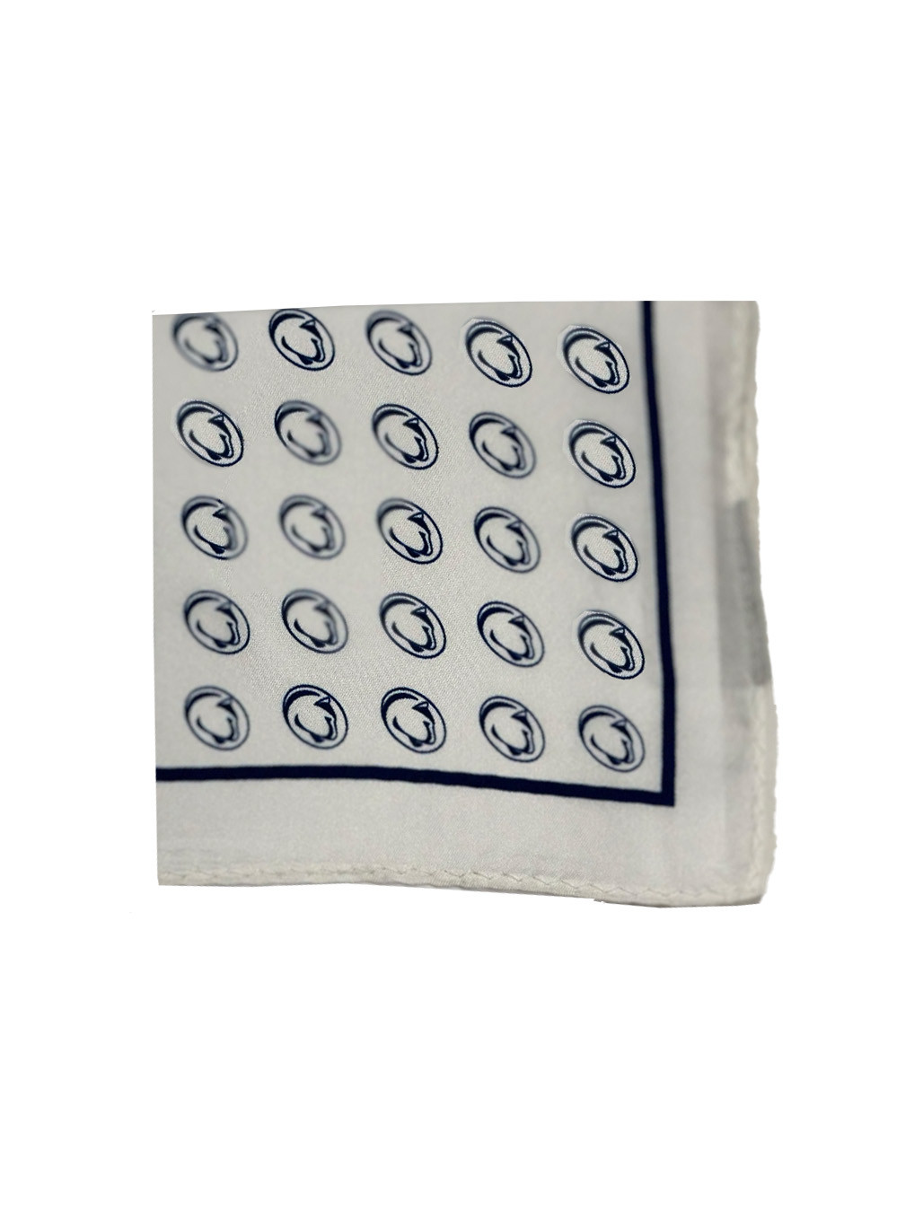 White Penn State Pocket Square | Harpers