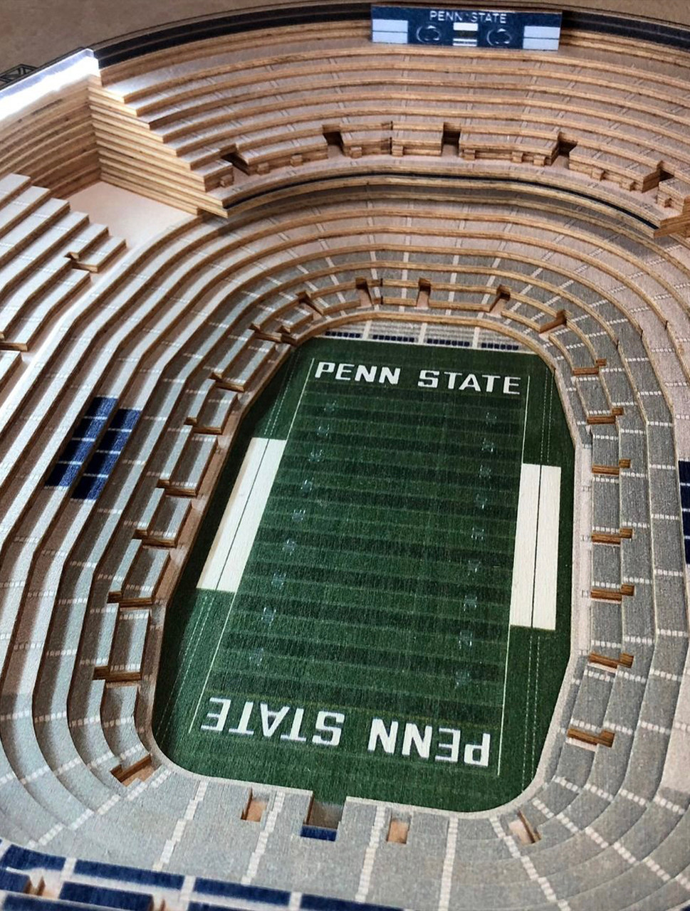 YouTheFan! 25 Layer Penn State Beaver Stadium Lighted End Table