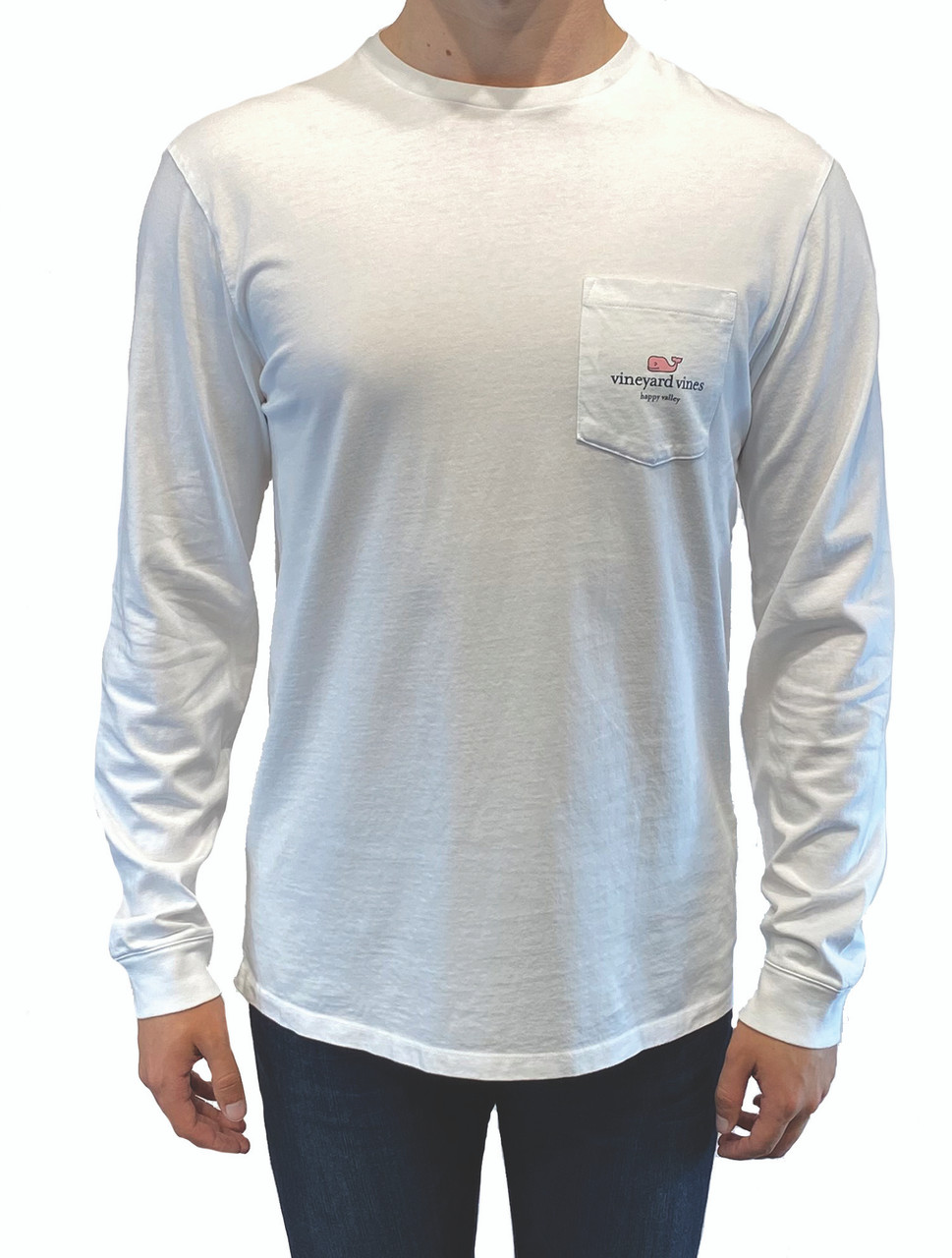 Custom Kentucky State Whale Long Sleeve Tee Shirt in White by Vineyard Vines