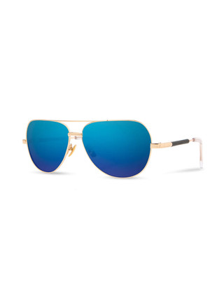 Redmond Gold Titanium & Ebony Aviator Sunglasses | Shwood Eyewear