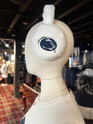 Penn State Fuzzy White Earmuffs | Hype and Vice