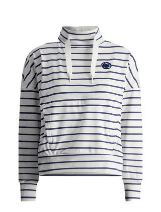 Penn State Evie Stripe Mock Neck Pullover | Zero Restriction