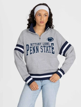 Penn State Stripe Trim Quarter Zip | Gameday Couture