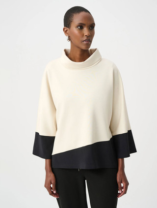 Scuba Jersey Color Block Trapeze Top | Joseph Ribkoff