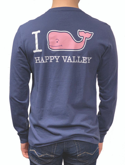 Navy Vineyard Vines I WHALE Happy Valley Long Sleeve Tee Navy Vineyard Vines I WHALE Happy Valley Long Sleeve Tee