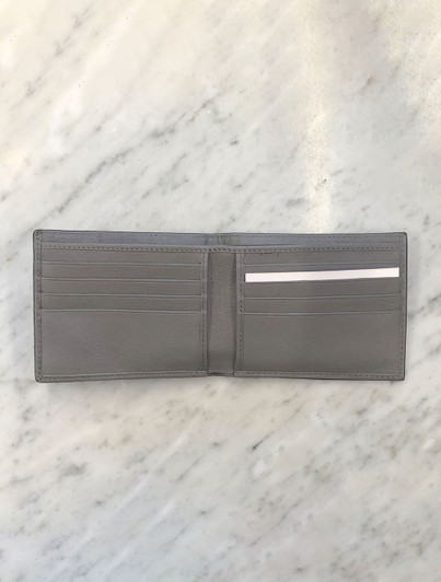 Penn State Wallet Gunmetal Grey Leather Bifold Open Penn State Wallet Gunmetal Grey Leather Bifold Open