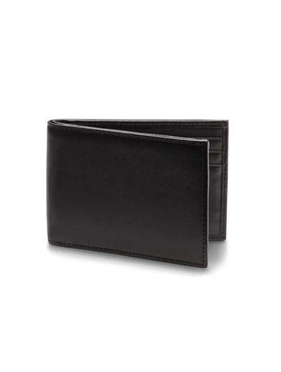 Small Bifold Black Leather Wallet Bosca