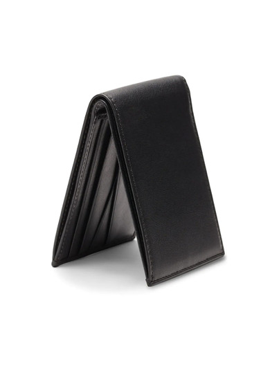Mens Italian Black Leather Bifold Wallet