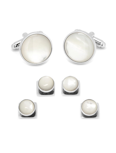 Silver & Mother of Pearl Stud Set Ox & Bull Trading Company