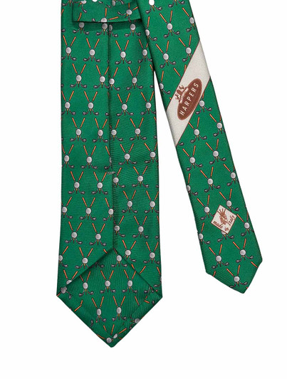 Mens Golf Club Print Necktie