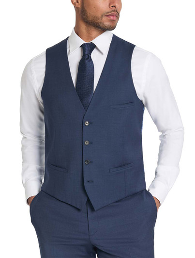 Mens Blue Tailored Vest Tallia