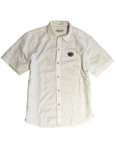 Penn State Palm Print Camp Shirt Tommy Bahama Continental White Penn State Palm Print Camp Shirt Tommy Bahama Continental White