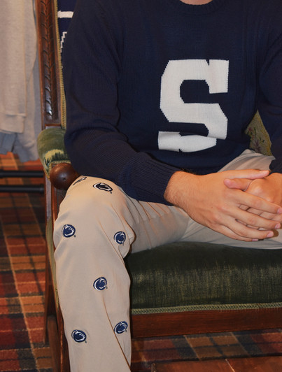 Penn State Embroidered Khaki Pants