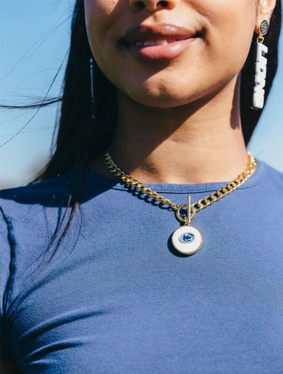 Gold Penn State Toggle Necklace Brianna Cannon