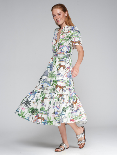 Jungle Print Shirt Dress Vilagallo VEIVY5S056 - 32460 Jungle Print Shirt Dress Vilagallo VEIVY5S056 - 32460