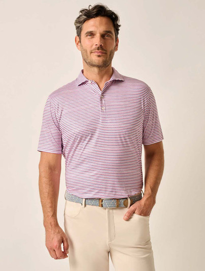 Johnnie-O Warwick Stripe Polo Shirt Rouge Red Johnnie-O Warwick Stripe Polo Shirt Rouge Red