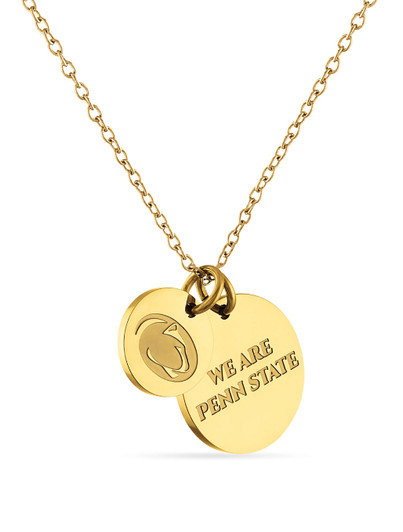 Penn State 18K Gold Plated Charm Necklace Stone Armory