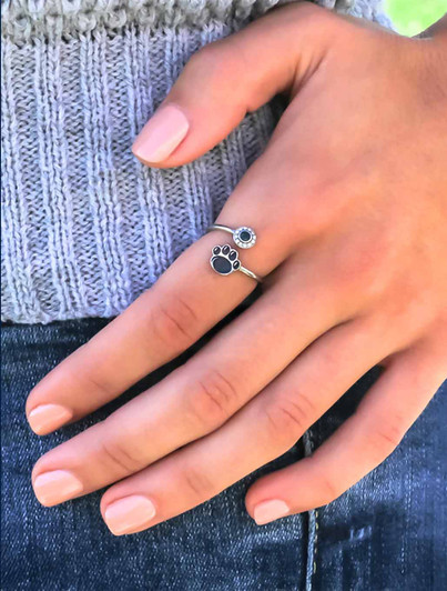 Womens Penn State Ring with Paw Print Stone Armory