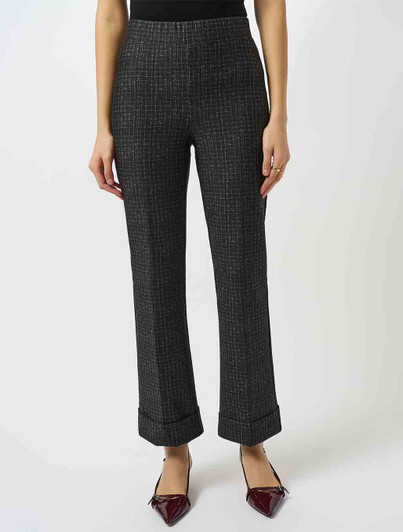 Check Knit Pull On Flare Pant Joseph Ribkoff