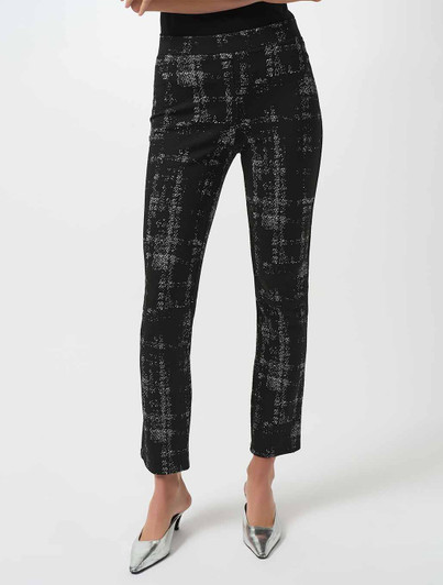 Plaid Jacquard Knit Pant Joseph Ribkoff
