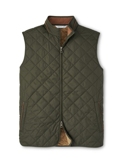 Peter Millar Quilted Essex Vest Dark Olive
