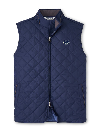 Penn State Peter Millar Quilted Navy Vest