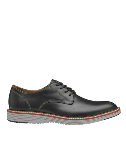 Upton Black Full Grain Plain Toe Shoe | Johnston & Murphy