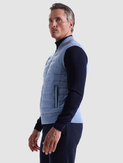 Mens Bugatchi Sweater Vest Air Blue