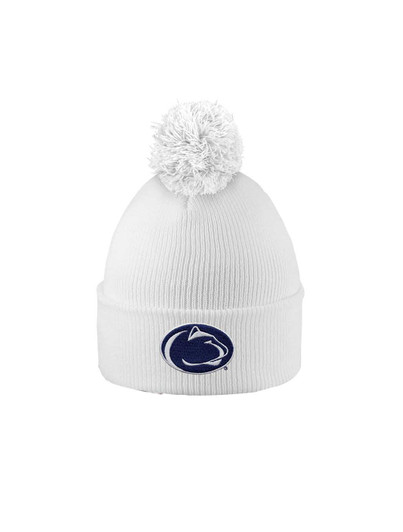 Penn State White Out Knit Pom Hat