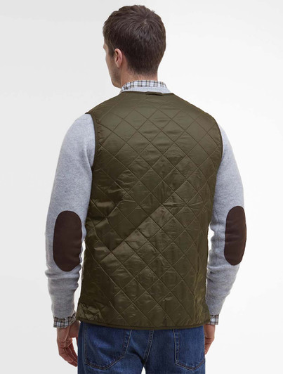 Mens Barbour Zip Olive Green Vest