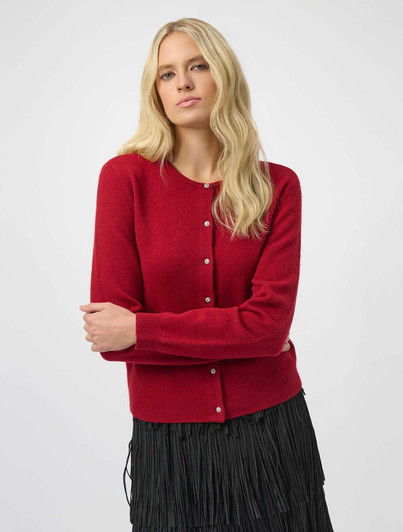 Cashmere Button Front Crew Neck Cardigan Joseph Ribkoff