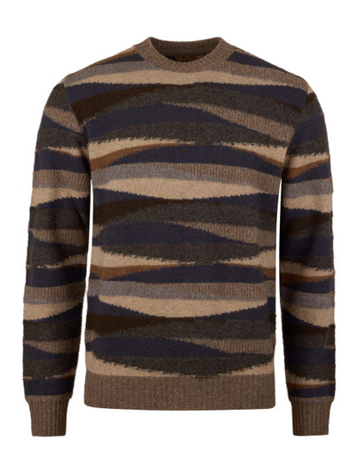 Yak & Merino Wool Wave Pattern Stripe Sweater Stenstroms