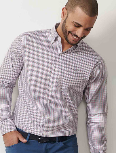 Julian Crown Lite Plaid Sport Shirt Peter Millar