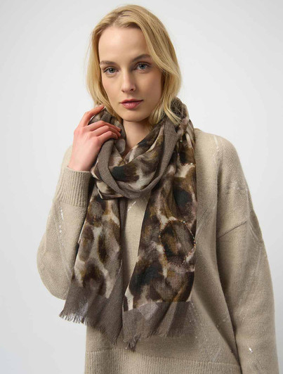 Wool Animal Print Scarf Joseph Ribkoff