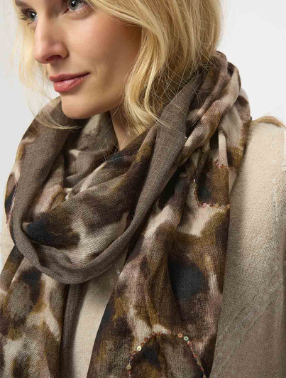 Womens Dressy Leopard Print Scarf